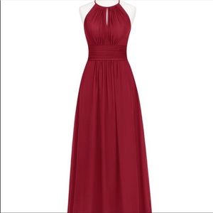 Azazie Bonnie Dress - Burgandy